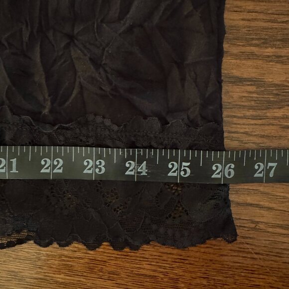 Maurices Plus Size 3X BLACK Stretchy Crinkle Lace Cami - Picture 4 of 11